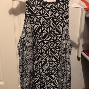 Geometric patterned/floral tank, like new